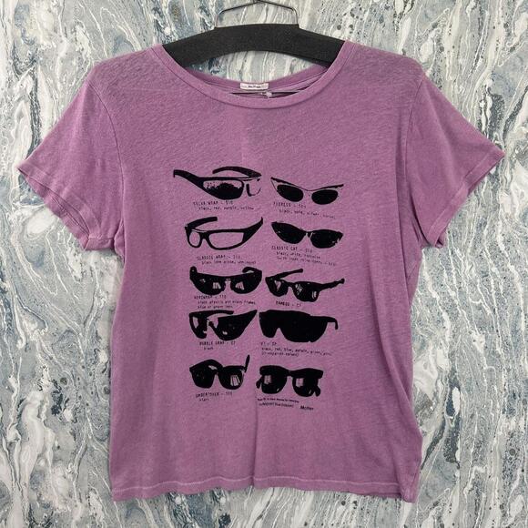 Mother Tops - MOTHER The Little Sinful Sunglasses at night Black Sunglasses Print S